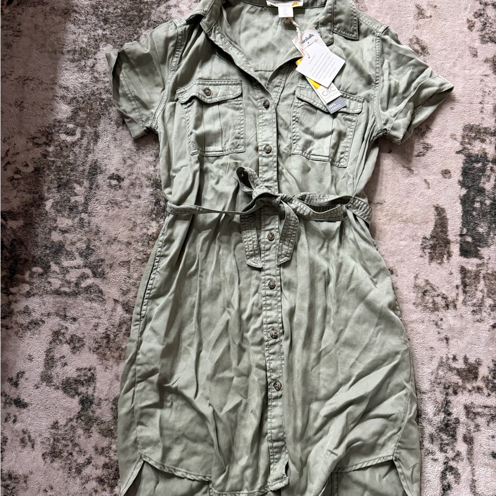 C&C California Sage Green Mini Dress